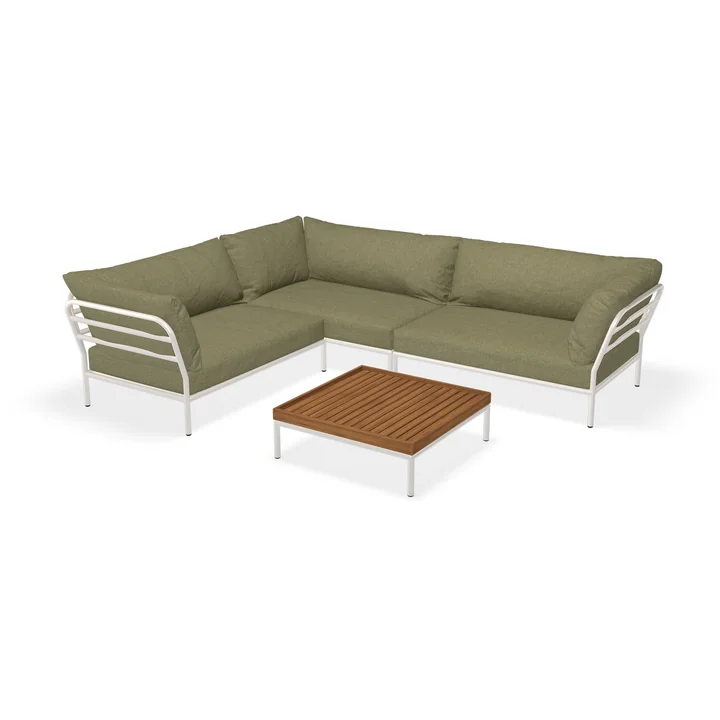 HOUE - Level 2 Loungeset 7, muted white / leaf