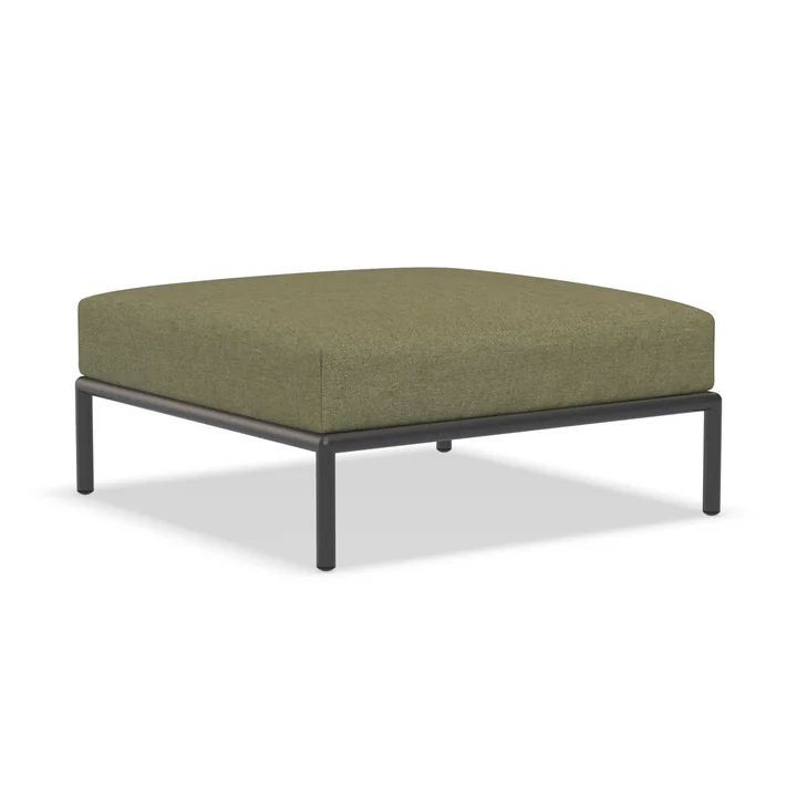 HOUE - Level 2 Ottoman, dark gray / leaf