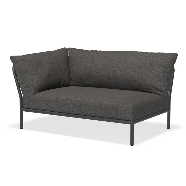 HOUE - Level 2 Sofa, left, dark grey / dark grey basic