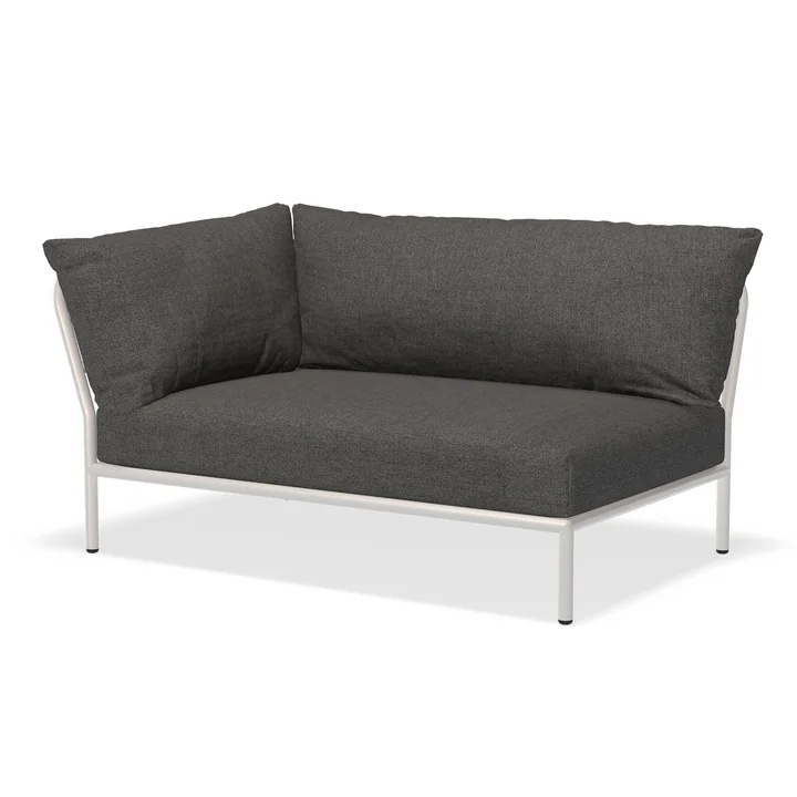 HOUE - Level 2 Sofa, left, muted white / dark grey basic