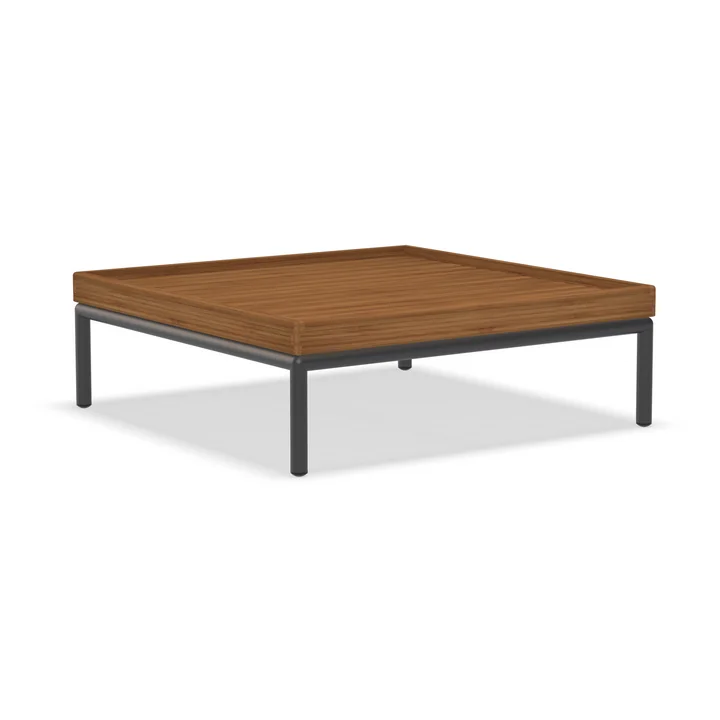 HOUE - LEVEL - LEVEL 2 Coffee table, 81 x 81 cm, bamboo / dark gray