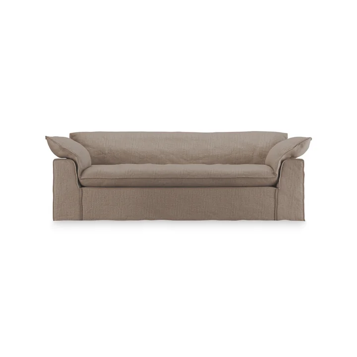 HKliving - Nomad Sofa, 3-seater, Pure / earth, frontal