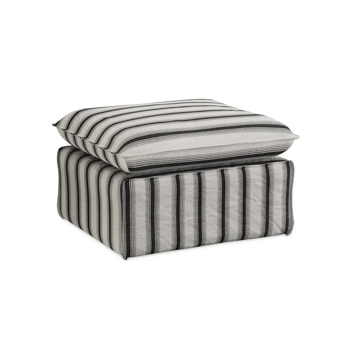 HKliving - Nomad sofa, stool, Rocco / chalkstripe