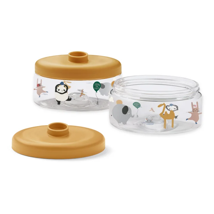 LIEWOOD - Dominique Snack Box 500ml, Around the world, sandy (set of 2)