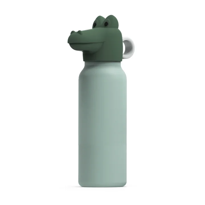 LIEWOOD - Falk water bottle with crocodile lid, 350 ml, Peppermint, garden green