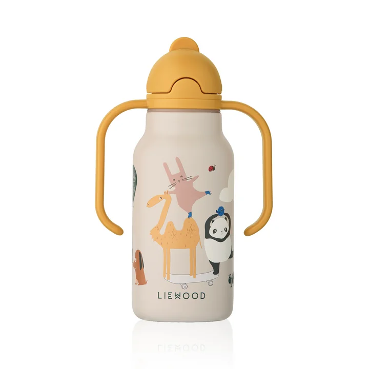 LIEWOOD - Kimmie printed bottle, 250 ml, Around the world, sandy