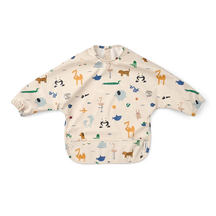 LIEWOOD - Merle Cape bib, Around the world, sandy