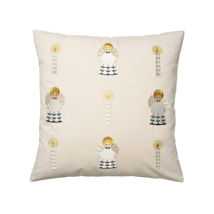 Broste Copenhagen - Fairy Tale cushion cover, 50 x 50 cm, gold / off-white