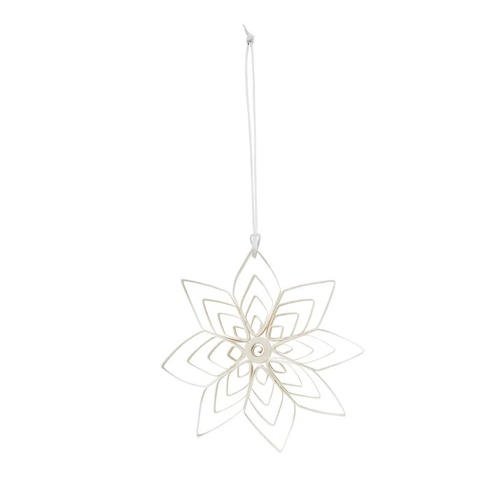 Broste Copenhagen - Nora Christmas tree decoration, star, Ø 10 cm, off-white