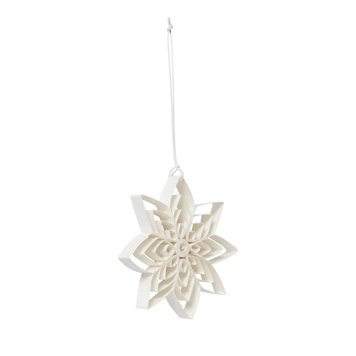 Broste Copenhagen - Nora Christmas tree decoration, star, Ø 10 cm, off-white
