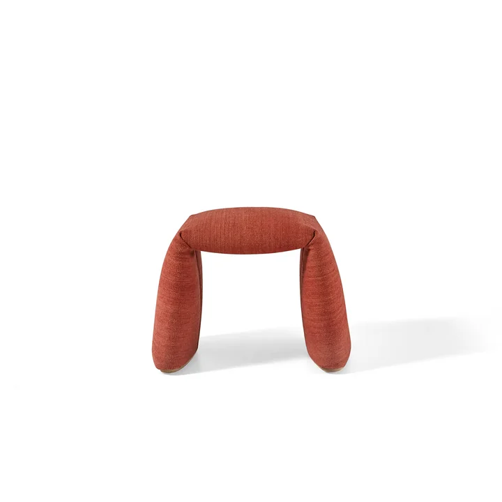 nanimarquina - Folded bench, small, 60 x 45 cm, saffron red