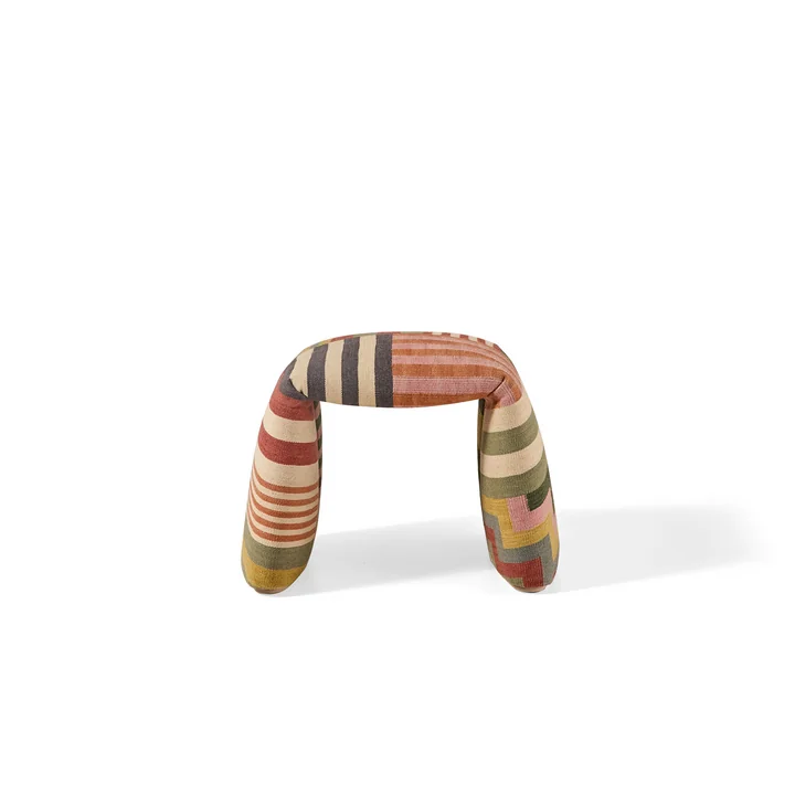 nanimarquina - Folded bench, small, 60 x 45 cm, multicolored