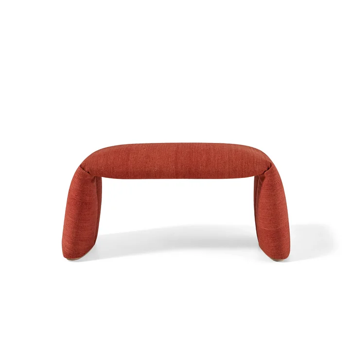nanimarquina - Folded bench, medium, 97 x 45 cm, saffron red