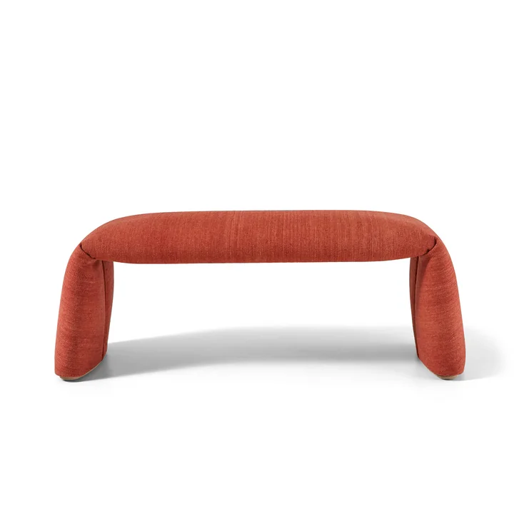 nanimarquina - Folded bench, large, 120 x 45 cm, saffron red