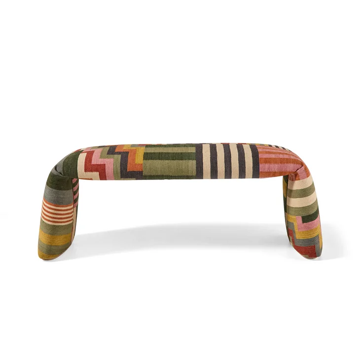 nanimarquina - Folded bench, large, 120 x 45 cm, multicolored