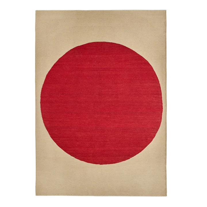 nanimarquina - Topo wool rug, 200 x 300 cm, red