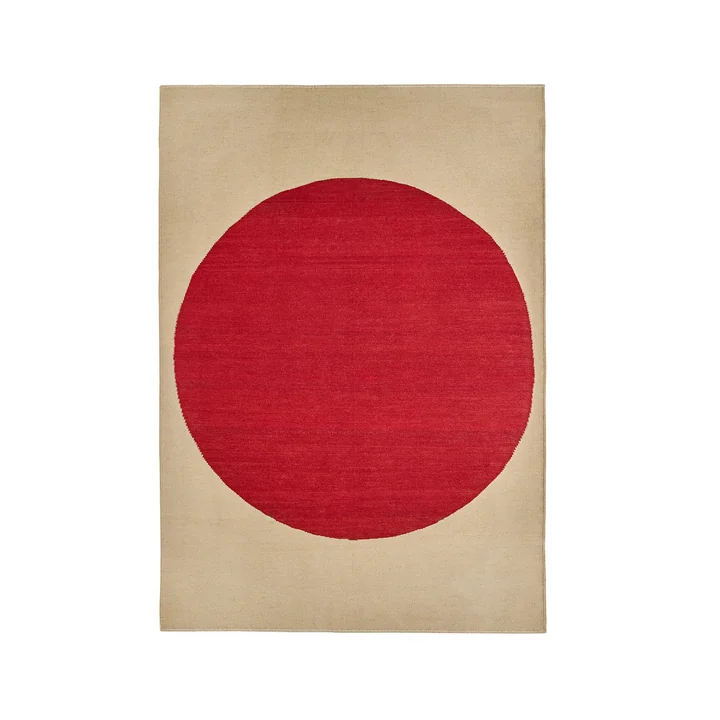 nanimarquina - Topo wool rug, 170 x 240 cm, red