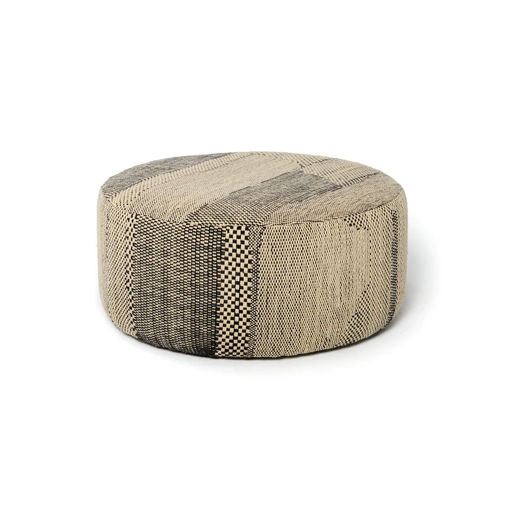 nanimarquina - Wabisabi pouf, Ø 90 x H 40 cm, large, bone white