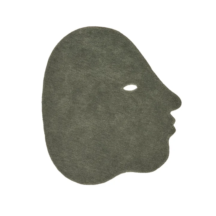 nanimarquina - Talk Talk wool rug, small, 85 x 95 cm, blue-green