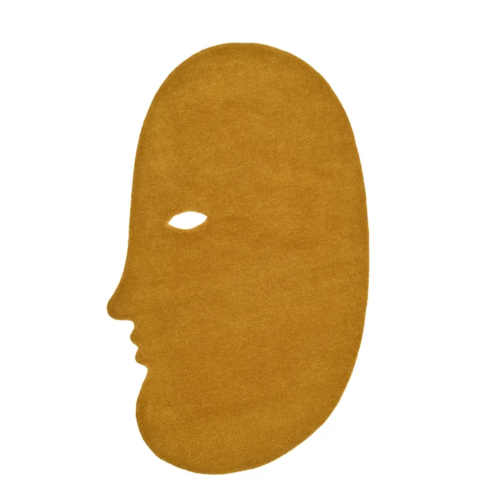 nanimarquina - Talk Talk wool rug, medium, 100 x 140 cm, mustard yellow