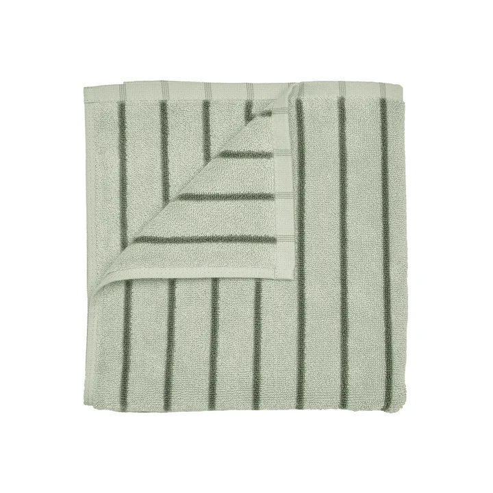 Blomus - Arto Bath towel, 140 x 70 cm, thin stripes, desert sage / agave green