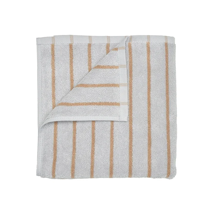 Blomus - Arto Bath towel, 140 x 70 cm, thin stripes, micro chip / tan