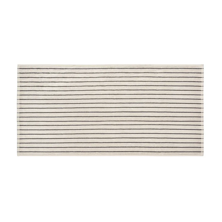 Blomus - Arto Bath towel, 140 x 70 cm, thin stripes, moonbeam / magnet