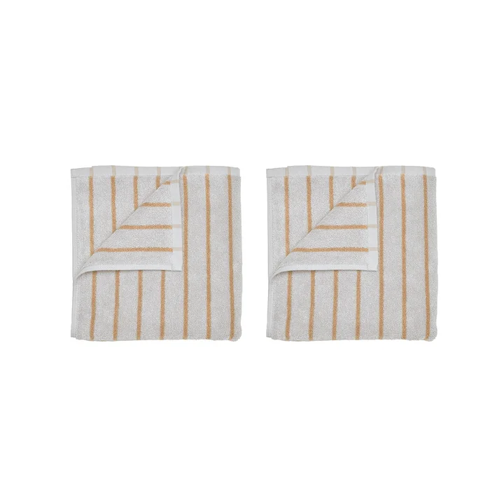 Blomus - Arto guest towel, 50 x 30 cm, micro chip / tan (set of 2)