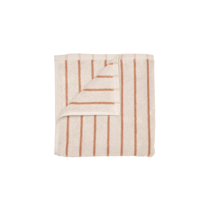 Blomus - Arto Towel, 100 x 50 cm, moonbeam / amber brown