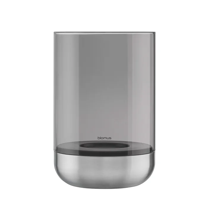 Blomus - Calma Lantern, Ø 15 cm, smoke / stainless steel matt