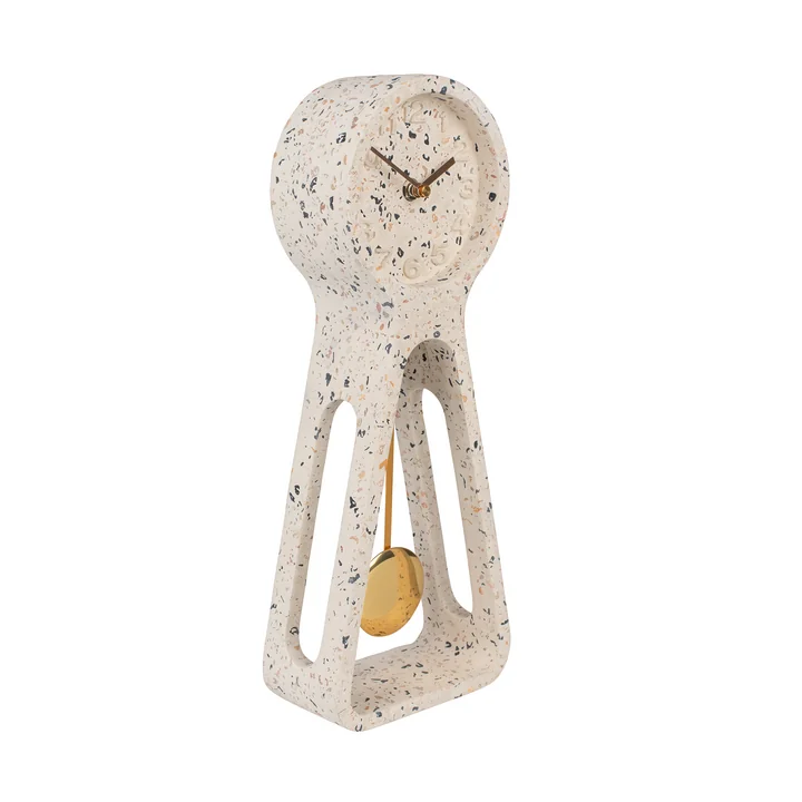 Zuiver - Pendulum Time Table clock, terrazzo white