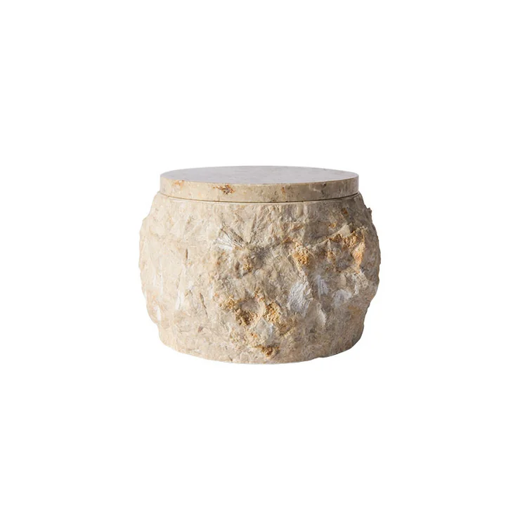 Muubs - Batu jug with lid, Ø 13 x 11 cm, cream