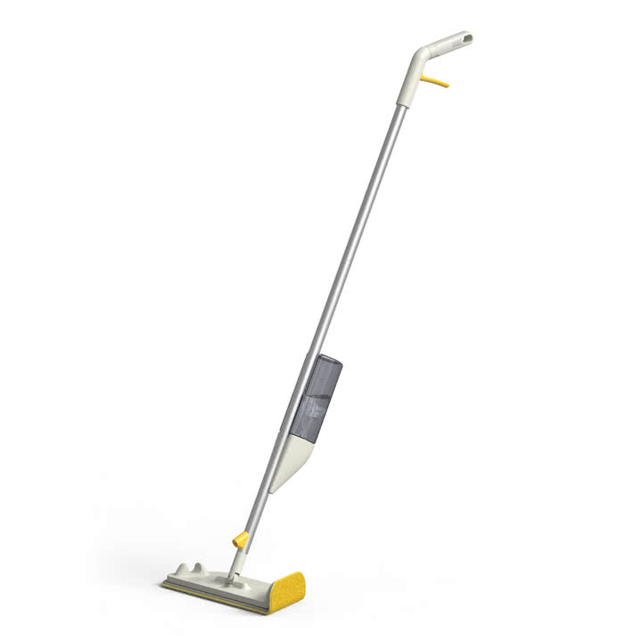 Joseph Joseph - CleanTech Spray mop with scouring pad, light stone