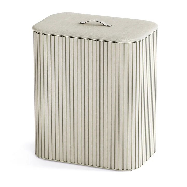 Joseph Joseph - Tota Twin Luxe laundry basket with two compartments 90 l, bamboo ecru