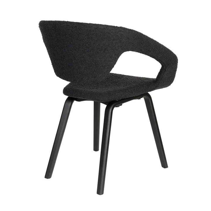 Zuiver - Flexback Chair, Boucle black