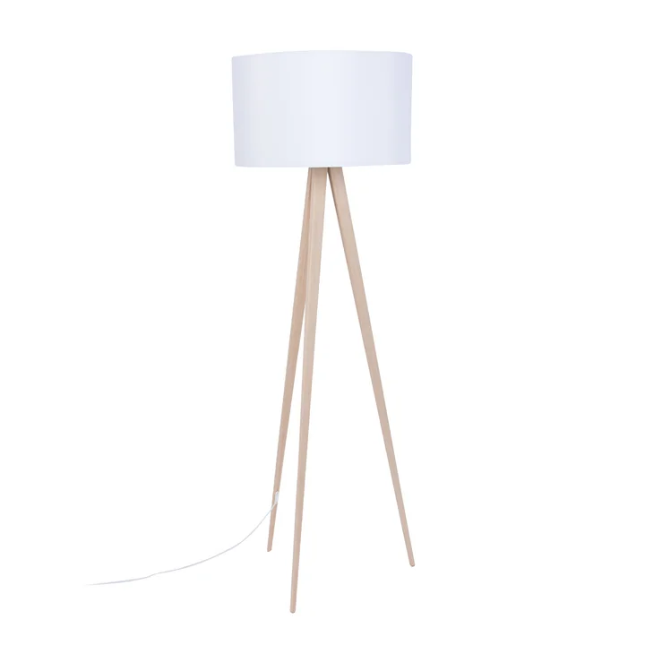 Zuiver - Tripod Wood floor lamp, oak / white