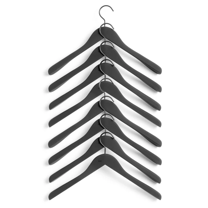 HAY - Soft Coat Coat hanger wide, black (8 pcs.)