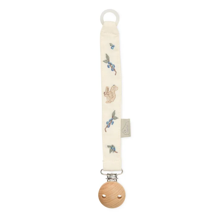 Cam Cam Copenhagen - Embroidered pacifier holder, blueberries