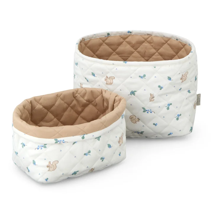 Cam Cam Copenhagen - Quilted storage baskets, blueberries (set of 2)