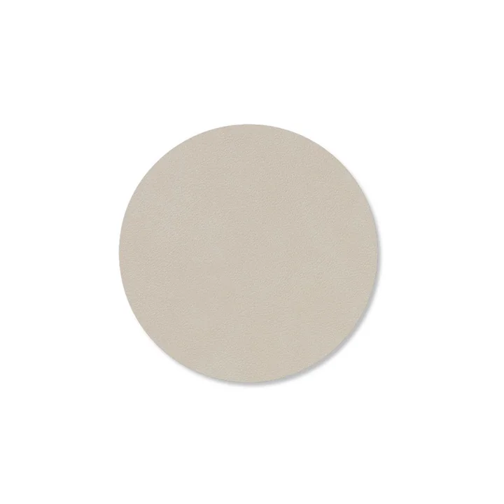 Lind DNA - Glass coaster round Ø 10 cm, Nupo oyster white