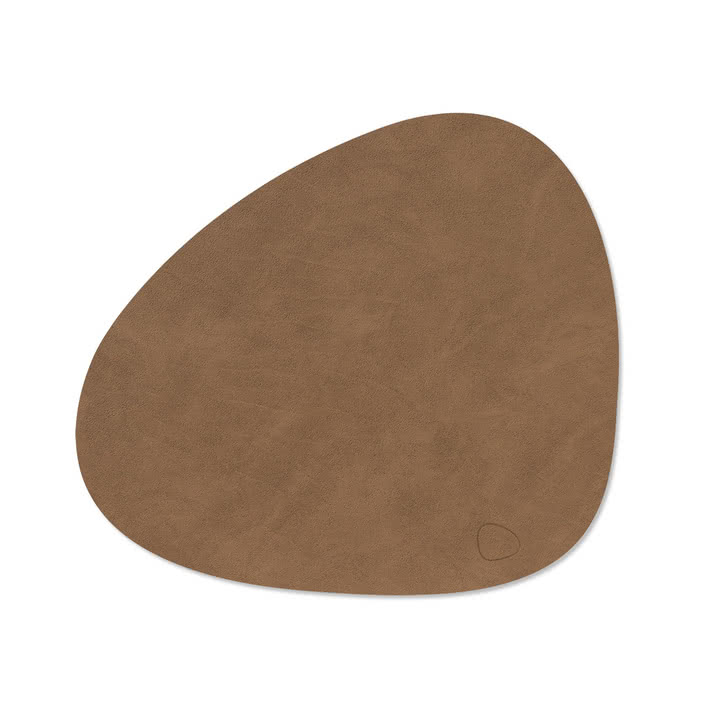 Placemat Curve M, 31 x 35 cm, Nupo brown from Lind DNA