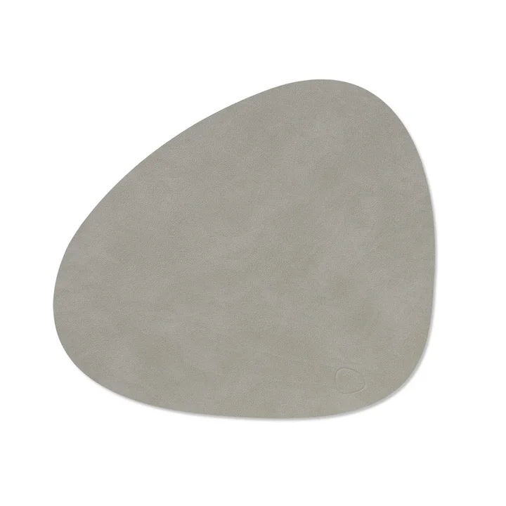 Placemat Curve M, 31 x 35 cm, Nupo light gray by Lind DNA