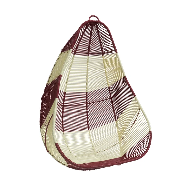 Acapulco Design - Acapulco hanging chair, CDMX_2, white / burgundy red