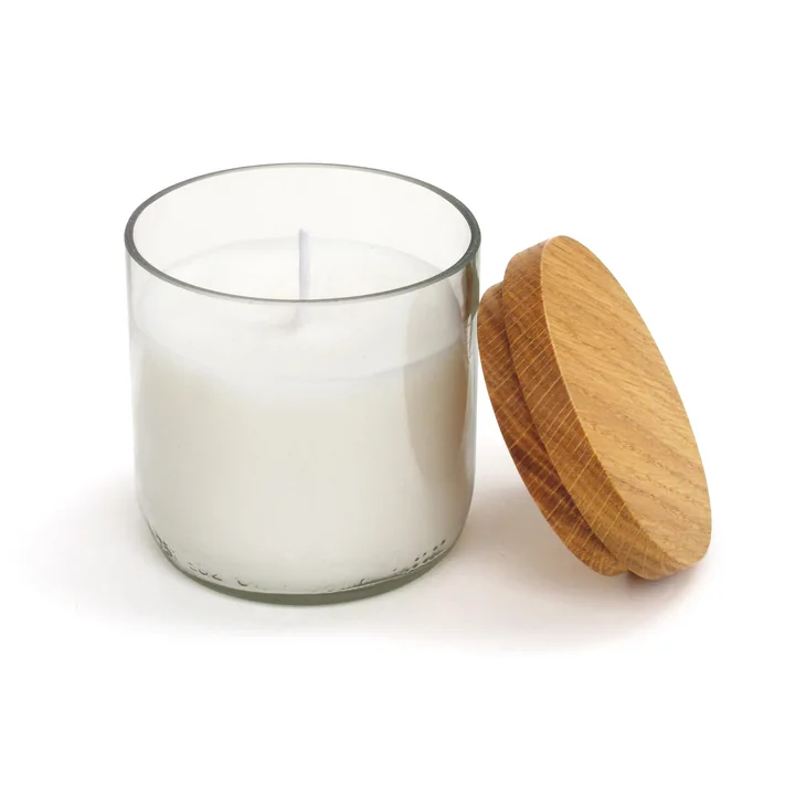 side by side - Candle in glass, Ø 7.5 cm, clear