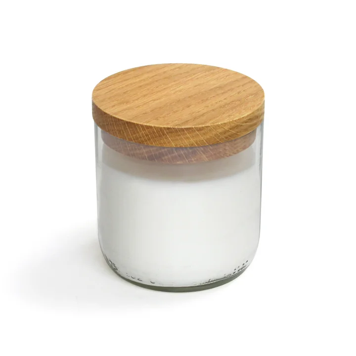 side by side - Candle in glass, Ø 7.5 cm, clear