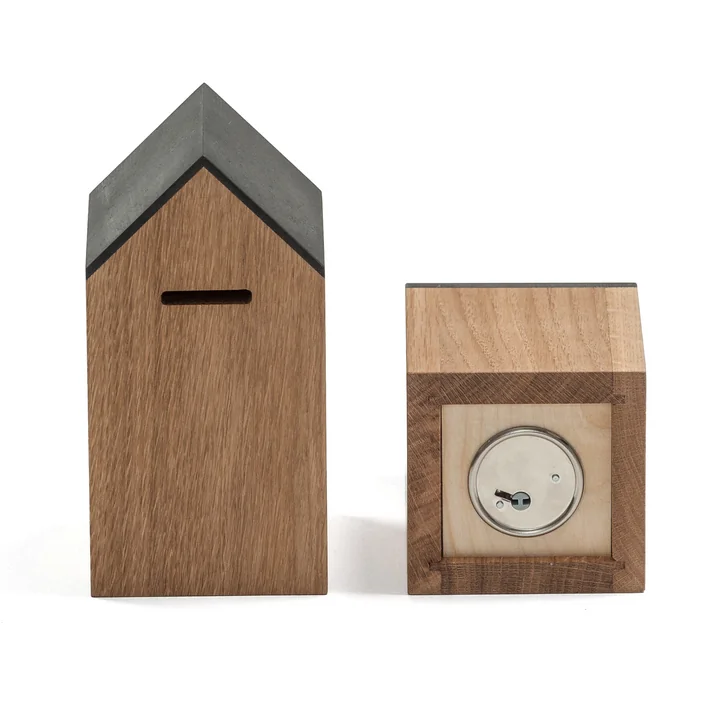side by side - Saving house, large, 155 x 80 cm, oiled oak