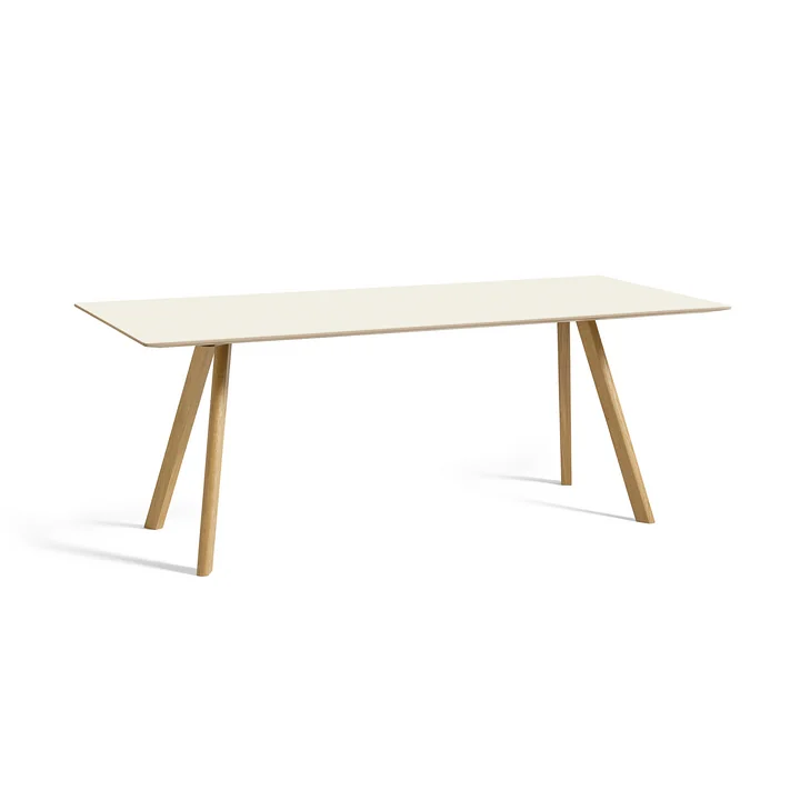 HAY - Copenhague CPH30 Dining table, 200 x 90 cm, lacquered oak / linoleum off-white
