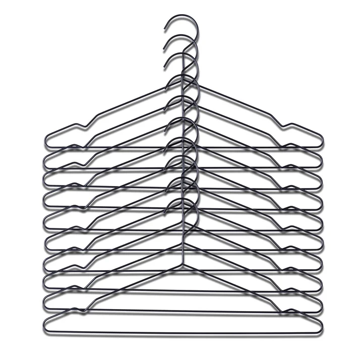 HAY - Hang coat hanger, black (10 pcs.)