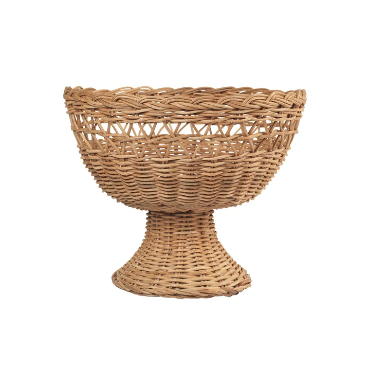 Broste Copenhagen - Emmy rattan basket, Ø 26 x H 21 cm, natural brown