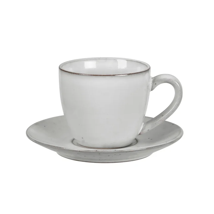 Broste Copenhagen - Nordic Sand cup with saucer, 150 ml, sand